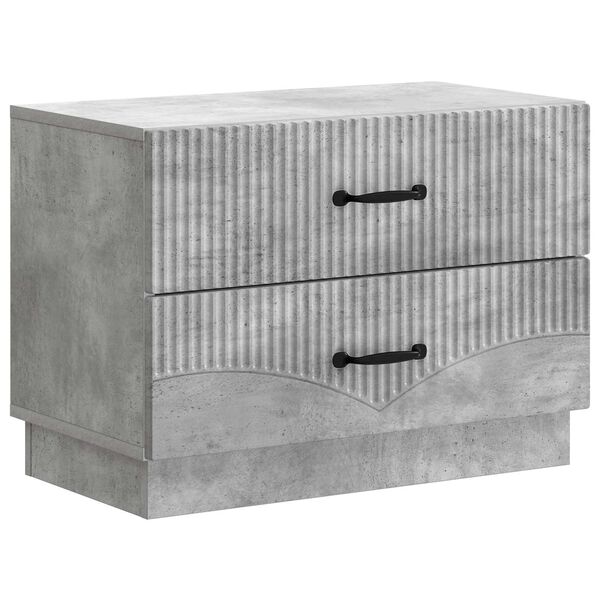 Armario de Noche con cajón Gris Hormigón 62 x 345 x 445 cm Gris hormigón