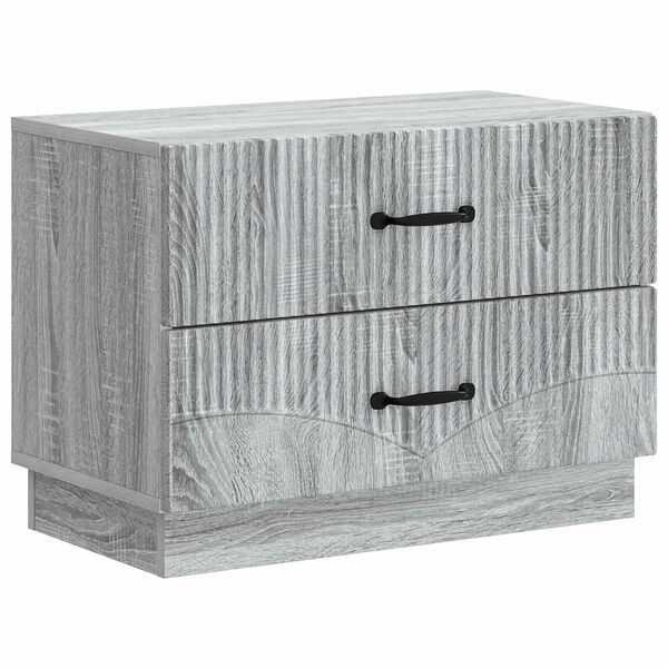 Armario de Noche con cajón Gris Sonoma 62 x 345 x 445 cm Gris sonoma