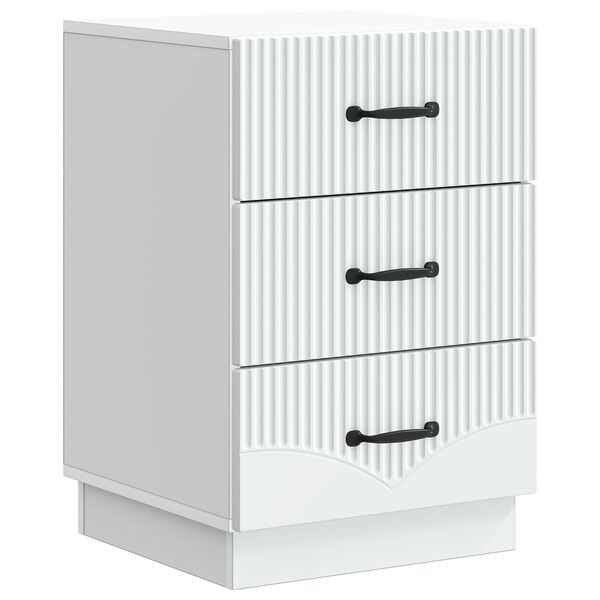 Armario de Noche 43 x 41 x 635 cm Madera de Ingeniería White