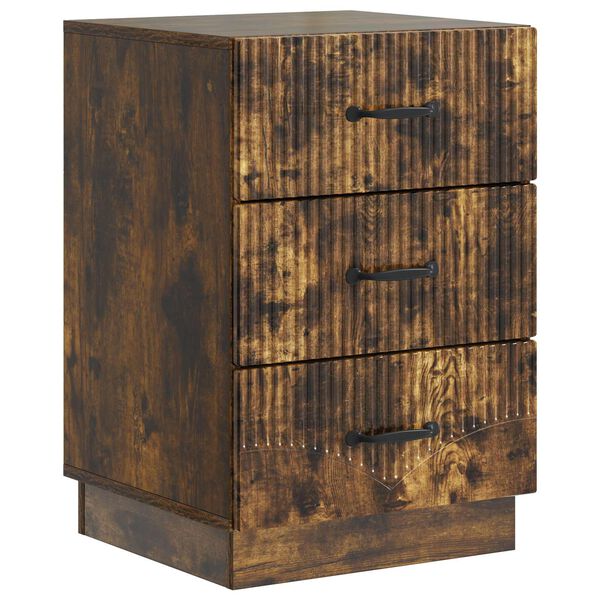 Armario de Noche con cajón Roble Ahumado 43 x 41 x 635 cm Roble ahumado