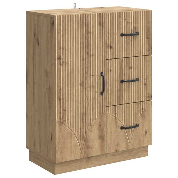 Aparador Roble Artesanal 66 x 345 x 87 cm Madera de Ingeniería Roble artesanal 895324