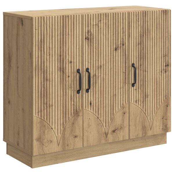 Aparador Roble Artesanal 89 x 345 x 77 cm Madera de Ingeniería Roble artesanal