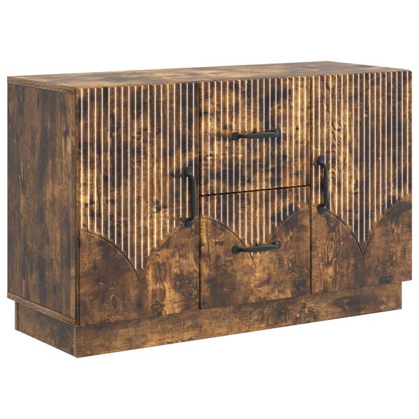 Aparador Roble Ahumado 89 x 345 x 57 cm Madera de Ingeniería Roble ahumado