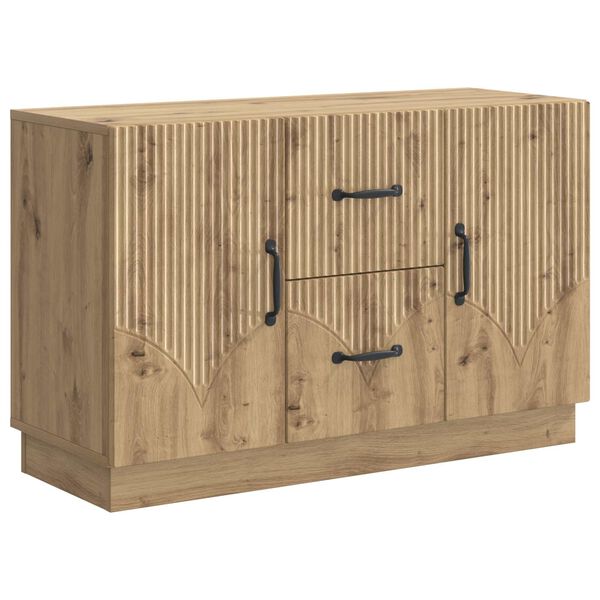 Aparador Roble Artesanal 89 x 345 x 57 cm Madera de Ingeniería Roble artesanal