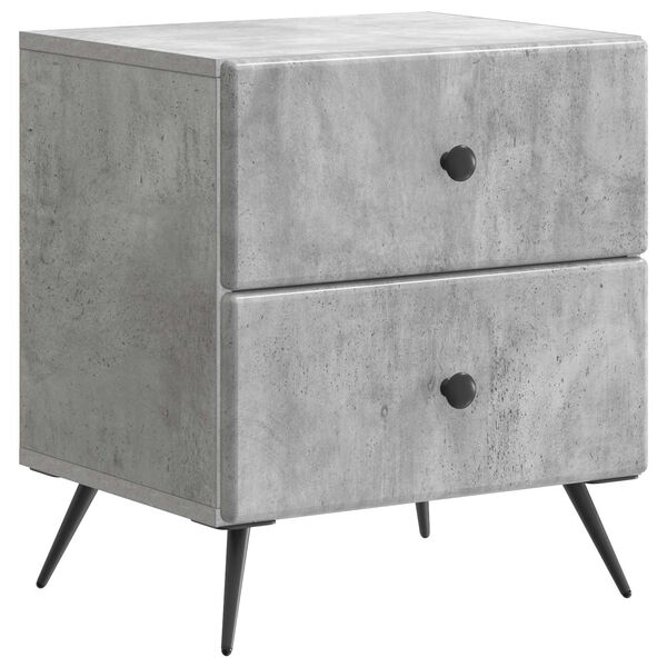 Armario de Noche con cajón Gris Hormigón 43 x 345 x 475 cm Gris hormigón 895451
