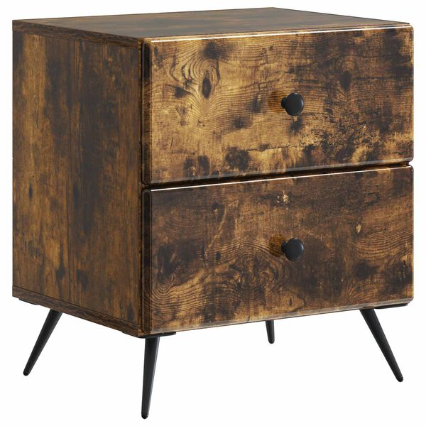 Armario de Noche con cajón Roble Ahumado 43 x 345 x 475 cm Roble ahumado 895455