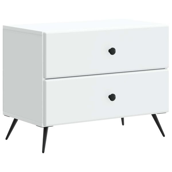 Armario de Noche 62 x 345 x 475 cm Madera de Ingeniería White 895465