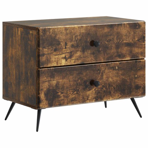 Armario de Noche con cajón Roble Ahumado 62 x 345 x 475 cm Roble ahumado 895470