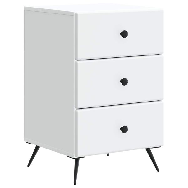 Armario de Noche 43 x 41 x 665 cm Madera de Ingeniería White 895475