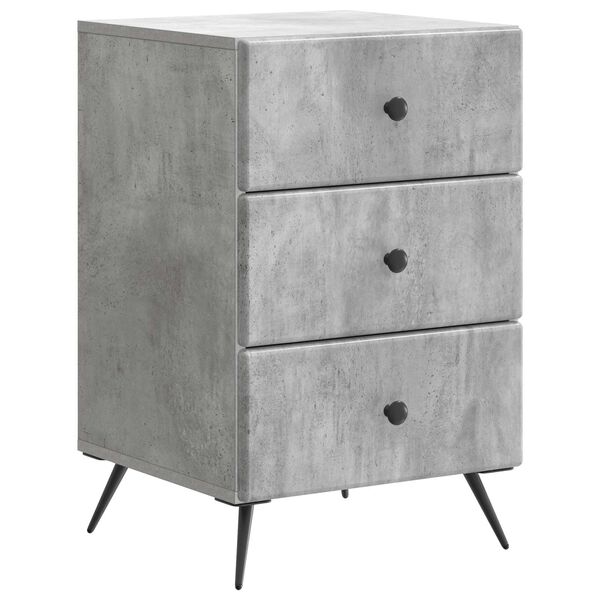 Armario de Noche con cajón Gris Hormigón 43 x 41 x 665 cm Gris hormigón 895478