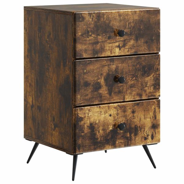 Armario de Noche con cajón Roble Ahumado 43 x 41 x 665 cm Roble ahumado 895480