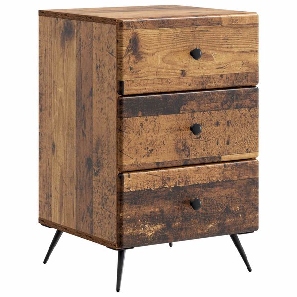 Armario de Noche con cajón Madera envejecida 43 x 41 x 665 cm Madera envejecida 895483