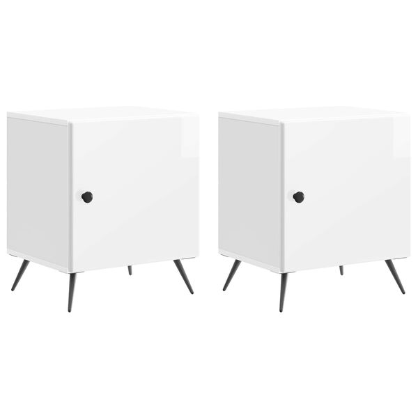 Armario de Noche 2 pcs Brillante 43 x 345 x 50 cm brillante 895494