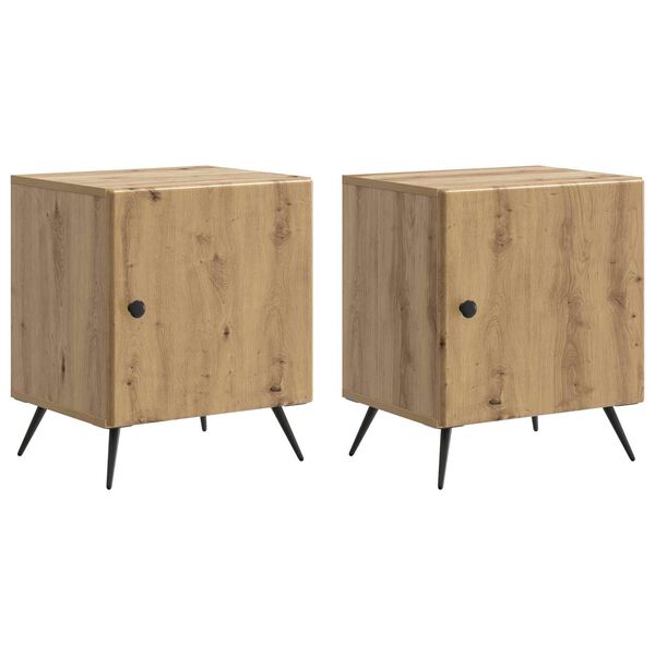 Armario de Noche 2 pcs Roble Artesanal 43 x 345 x 50 cm Roble artesanal 895504