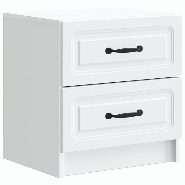 Armario de Noche 43 x 345 x 445 cm Madera de Ingeniería White 895675