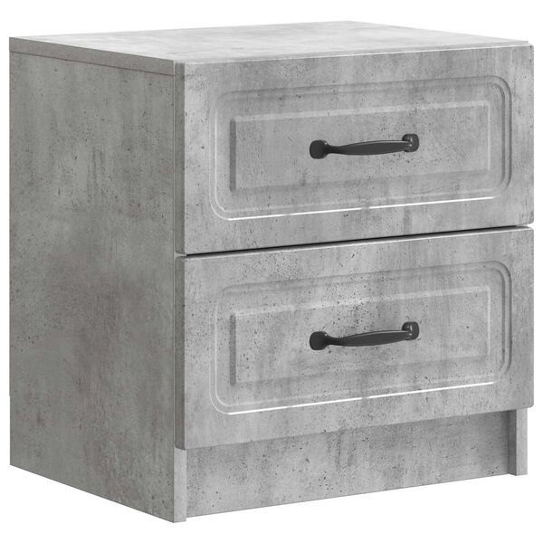 Armario de Noche con cajón Gris Hormigón 43 x 345 x 445 cm Gris hormigón 895681
