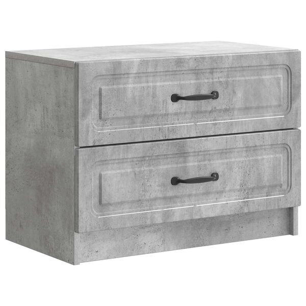 Armario de Noche con cajón Gris Hormigón 62 x 345 x 445 cm Gris hormigón 895698