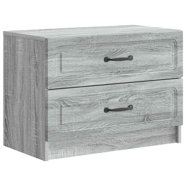 Armario de Noche con cajón Gris Sonoma 62 x 345 x 445 cm Gris sonoma 895701