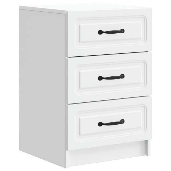 Armario de Noche 43 x 41 x 635 cm Madera de Ingeniería White 895705
