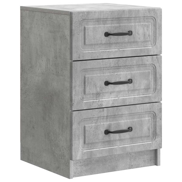 Armario de Noche con cajón Gris Hormigón 43 x 41 x 635 cm Gris hormigón 895708
