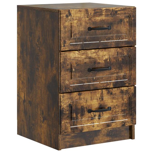 Armario de Noche con cajón Roble Ahumado 43 x 41 x 635 cm Roble ahumado 895710