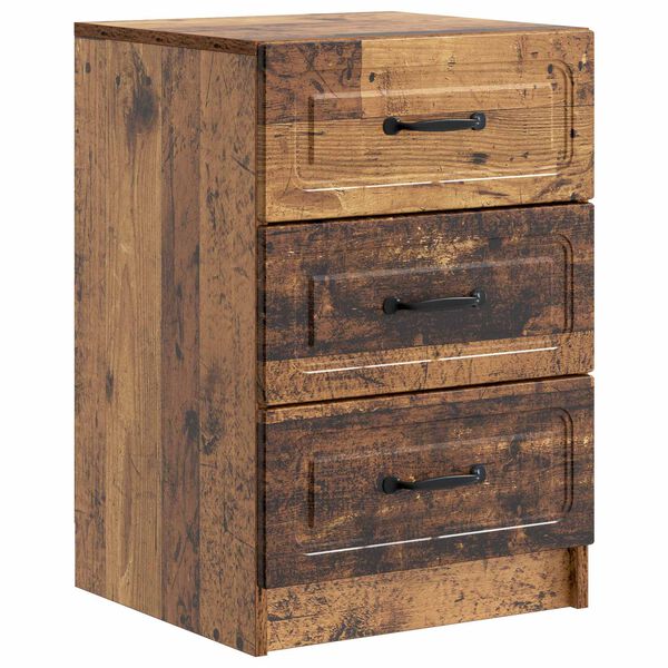 Armario de Noche con cajón Madera envejecida 43 x 41 x 635 cm Madera envejecida 895713