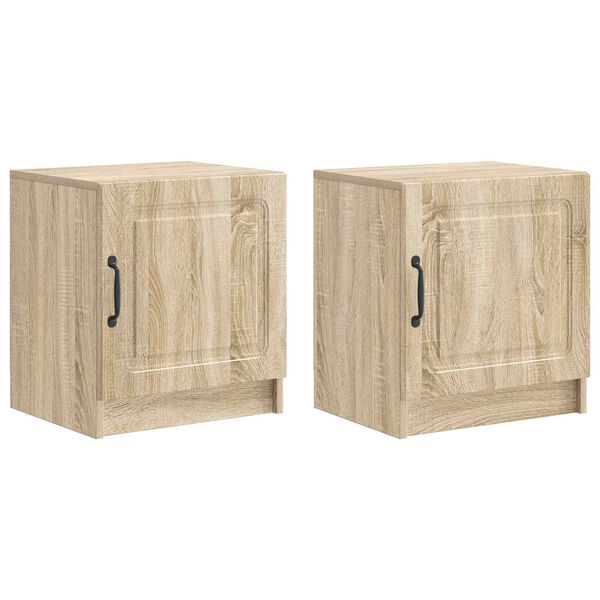 Armario de Noche 2 pcs Roble Sonoma 43 x 345 x 47 cm Madera reciclada
