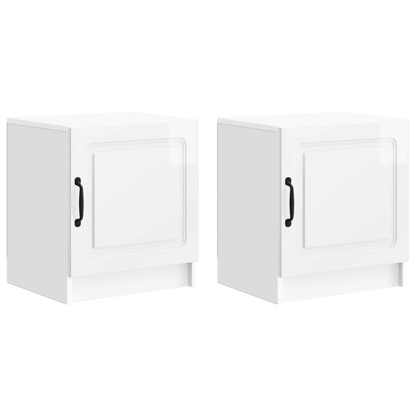 Armario de Noche 2 pcs Brillante 43 x 345 x 47 cm brillante