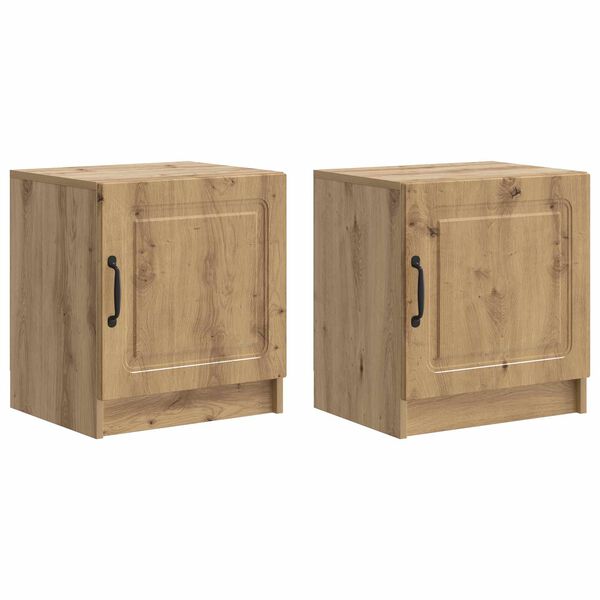 Armario de Noche 2 pcs Roble Artesanal 43 x 345 x 47 cm Roble artesanal