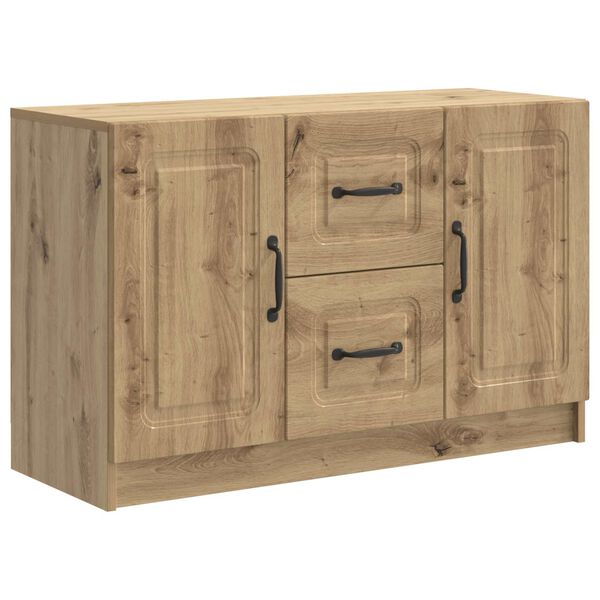 Aparador Roble Artesanal 89 x 345 x 57 cm Madera de Ingeniería Roble artesanal 895814