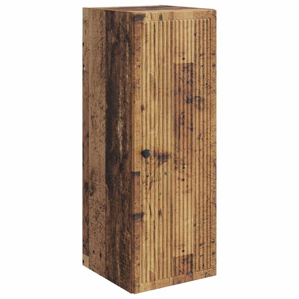 Armario de pared Madera envejecida 33 x 345 x 90 cm Madera envejecida 33 x 34,5 x 90 cm