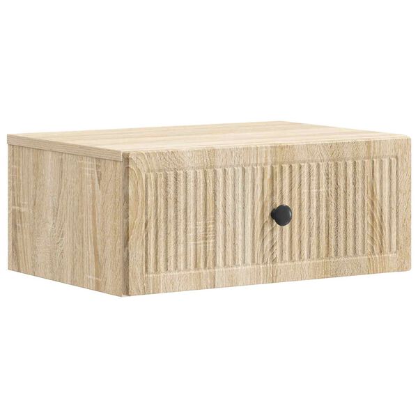 Armario de Noche con cajón Roble Sonoma 49 x 345 x 20 cm Madera reciclada