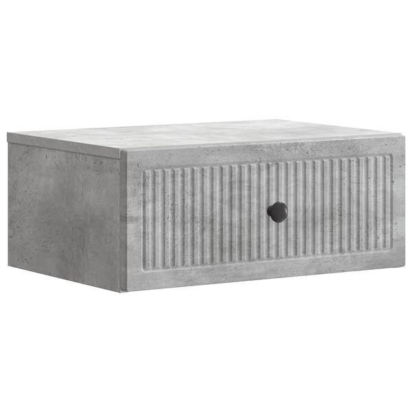 Armario de Noche con cajón Gris Hormigón 49 x 345 x 20 cm Gris hormigón