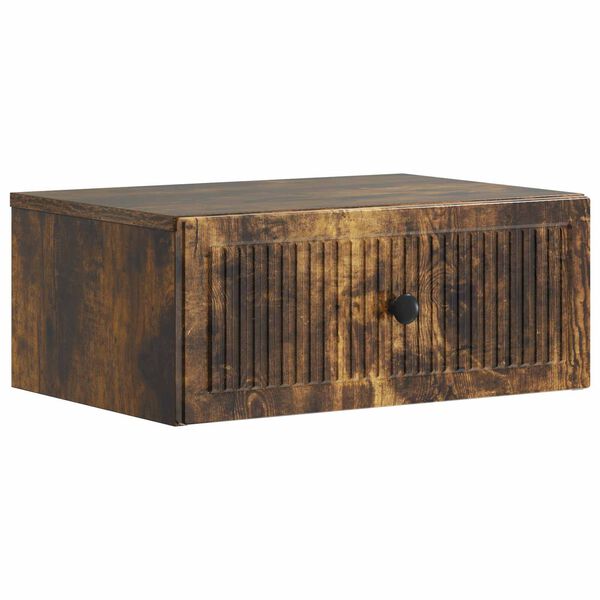 Armario de Noche con cajón Roble Ahumado 49 x 345 x 20 cm Roble ahumado