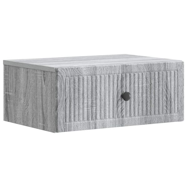 Armario de Noche con cajón Gris Sonoma 49 x 345 x 20 cm Gris sonoma