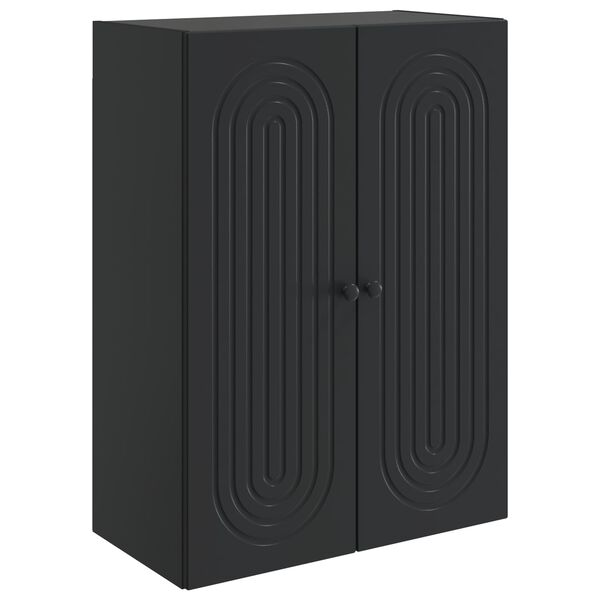 Armario de pared Negro 66 x 345 x 90 cm Madera de ingeniería Negro 898056