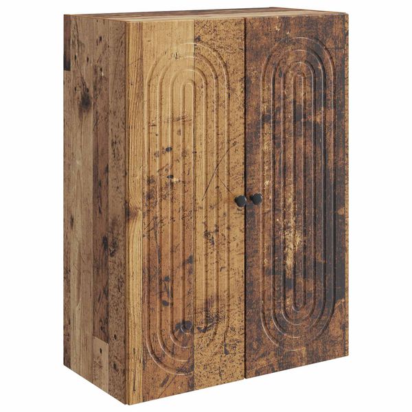 Armario de pared Madera envejecida 66 x 345 x 90 cm Madera envejecida 898063