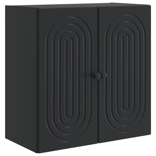 Armario de pared Negro 59 x 31 x 60 cm Madera de ingeniería Negro 898066