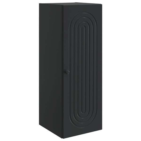Armario de pared Negro 33 x 345 x 90 cm Madera de ingeniería Negro 898076