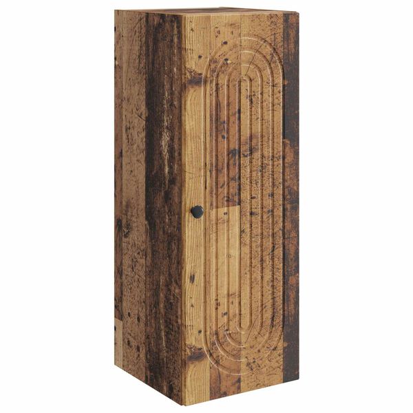 Armario de pared Madera envejecida 33 x 345 x 90 cm Madera envejecida 898083