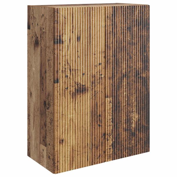 Armario de pared Madera envejecida 66 x 345 x 90 cm Madera envejecida 898403