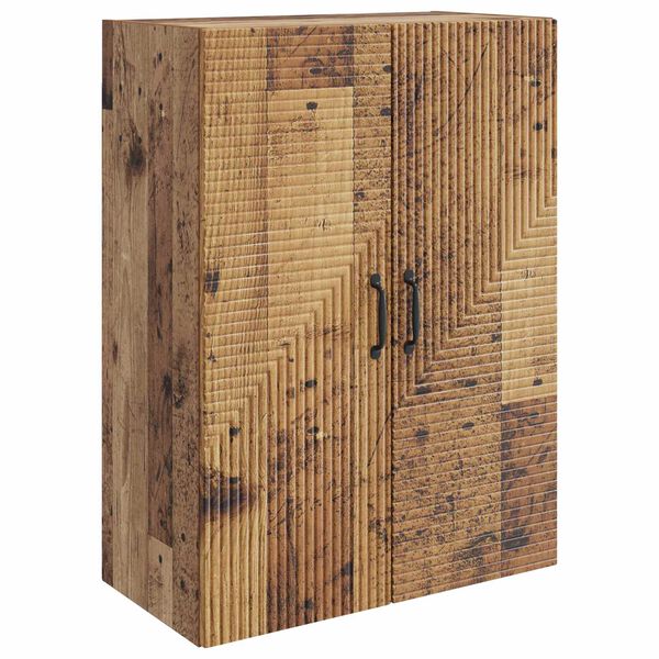 Armario de pared Madera envejecida 66 x 345 x 90 cm Madera envejecida 898573