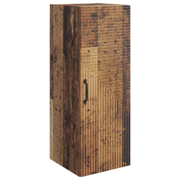 Armario de pared Madera envejecida 33 x 345 x 90 cm Madera envejecida 898593