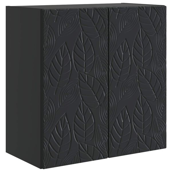 Armario de pared Negro 59 x 31 x 60 cm Madera de ingeniería Negro 898746