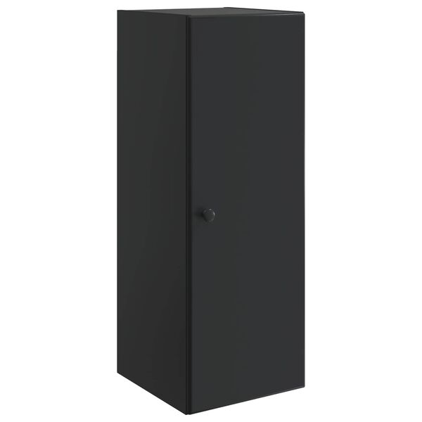 Armario de pared Negro 33 x 345 x 90 cm Madera de ingeniería Negro 899096