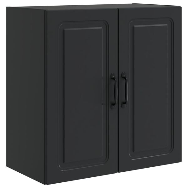 Armario de pared Negro 59 x 31 x 60 cm Madera de ingeniería Negro 899256