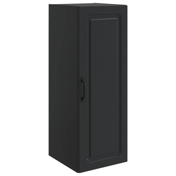 Armario de pared Negro 33 x 345 x 90 cm Madera de ingeniería Negro 899266