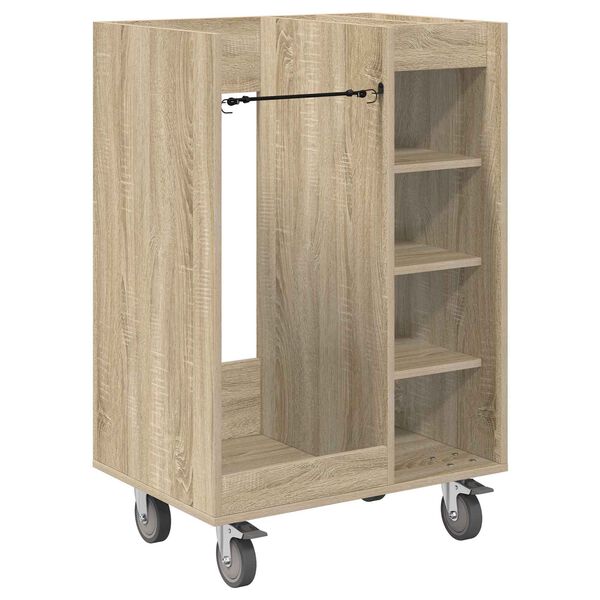 Armario de Golf con rueda Liso Roble Sonoma 65 x 45 x 98 cm Roble Sonoma 65 x 45 x 98 cm