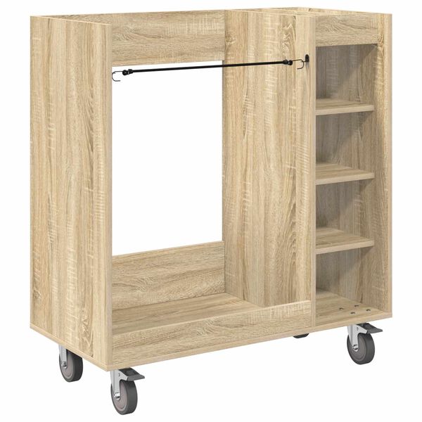 Armario de Golf con rueda Liso Roble Sonoma 90 x 45 x 98 cm Roble Sonoma 90 x 45 x 98 cm