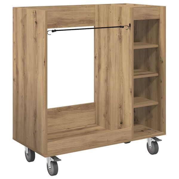 Armario de Golf con rueda Liso Roble artesanal 90 x 45 x 98 cm Roble artisan 90 x 45 x 98 cm